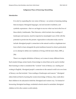 Indigenous Ways of Knowing