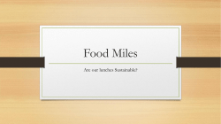 Food Miles - Wildern School WIN