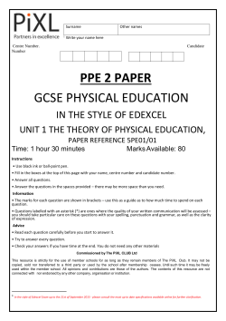Pixl exam paper (April/May 2016) File