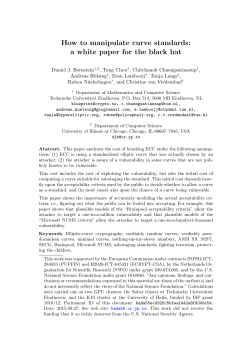 How to manipulate curve standards: a white paper for the black hat