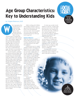 Age Group Characteristics: Key to