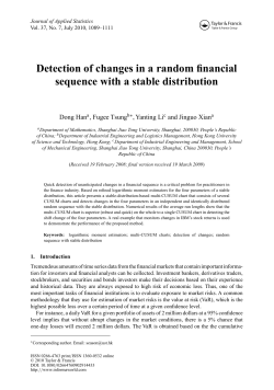 Detection of changes in a random financial sequence with a stable