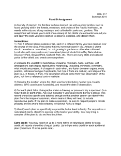 Plant ID assignment - University of Washington