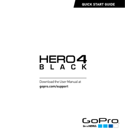 GoPro HERO4 Black - Quick Start Guide