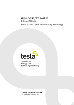 Annex VI- Users guide and measuring methodology