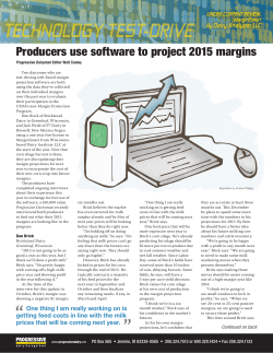 Producers use software to project 2015 margins