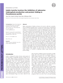 Indole toxicity involves the inhibition of adenosine triphosphate