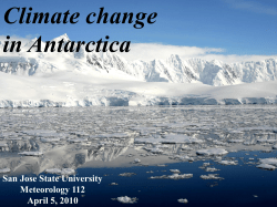 Antarctic Ice Shelves - SJSU Department of Meteorology and