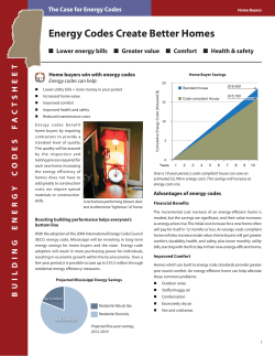 Energy Codes Create Better Homes