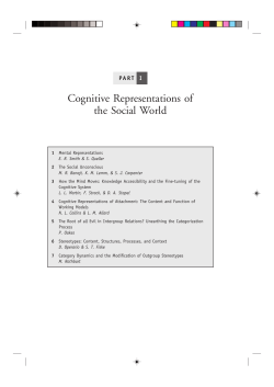 Cognitive Representations of the Social World