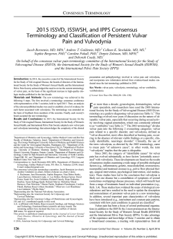 2015 ISSVD, ISSWSH, and IPPS Consensus Terminology and