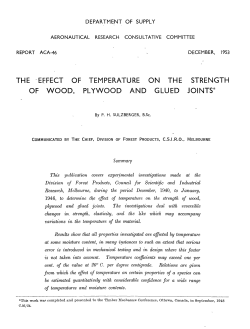 The effect of temperature on the strength of wood