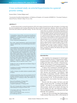 Cross sectional study on arterial hypertension in a general practice