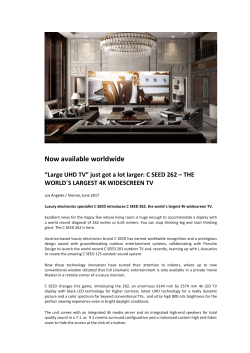 the world&acute;s largest 4k widescreen TV