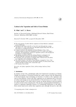 Carbon in the Vegetation and Soils of Great Britain