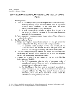 Outsourcing, Offshoring, and the Law of One Price