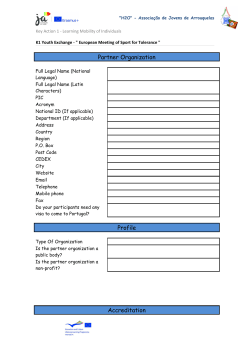 H2O" - Associa&ccedil;&atilde;o de Jovens de Arrouquelas