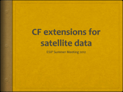CF Conventions for Satellite Data