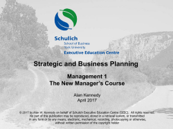 Course Objectives - The Alpha Strategies