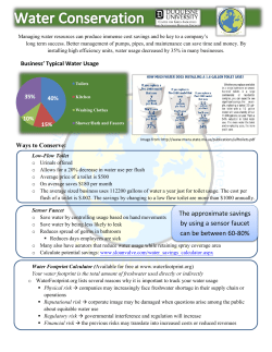 Conserving Water