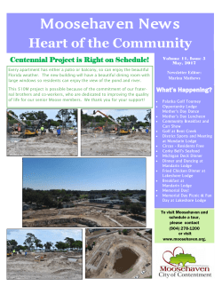 May 2017 - Moosehaven