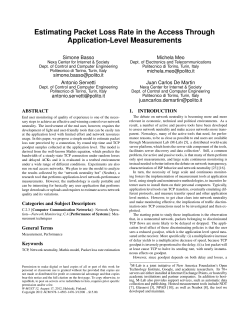 Estimating Packet Loss Rate in the Access Through - M-Lab