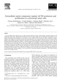 Extracellular matrix components regulate ACTH production and
