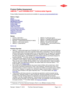 Product Safety Assessment AMICAL™ and FUNGIBLOCK
