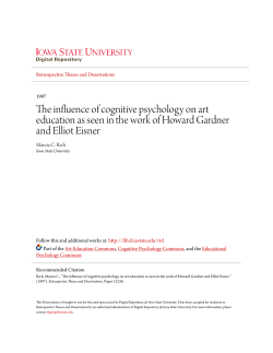 The influence of cognitive psychology on art education as seen in