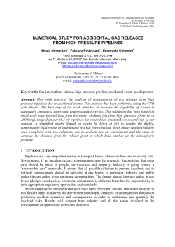 numerical study for accidental gas releases from high