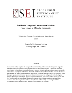 IAM Literature Review - Stockholm Environment Institute