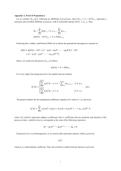 Appendix A: Proof of Proposition 2 Let us consider following an