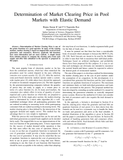 Determination of Market Clearing Price in Pool Markets - IITB-EE