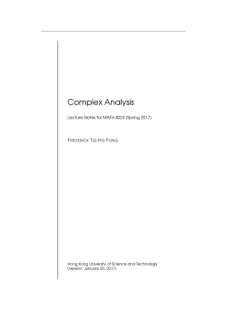 Complex Analysis