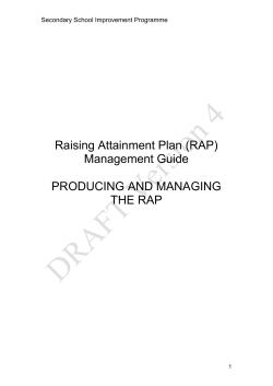 Raising Attainment Plan (RAP) Management