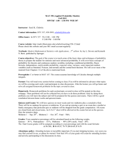 MAT 350 (Applied Probability Models)