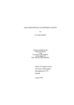 Goal Processing in Autonomous Agents.
