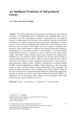 An Intelligent Prediction of Self-produced Energy