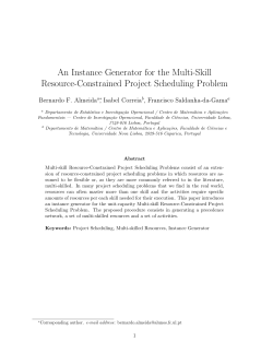 An Instance Generator for the Multi-Skill Resource