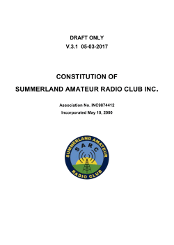 Part 1 Preliminary - Summerland Amateur Radio Club