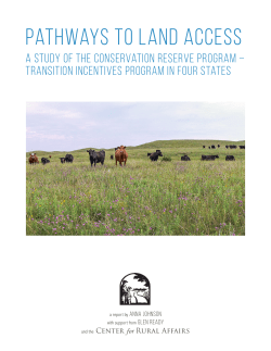 Pathways to Land Access - Center for Rural Affairs
