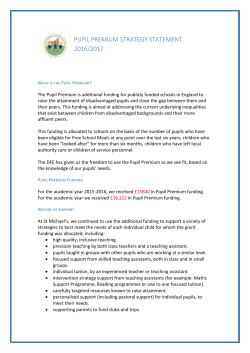 pupil premium strategy statement 2016/2017