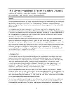Seven Properties of Highly Secure Devices