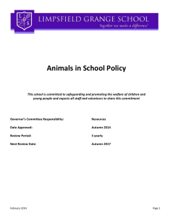 Animals in School Policy - Limpsfield Grange School