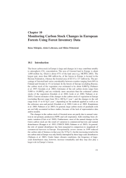 Monitoring Carbon Stock Changes in European Forests Using