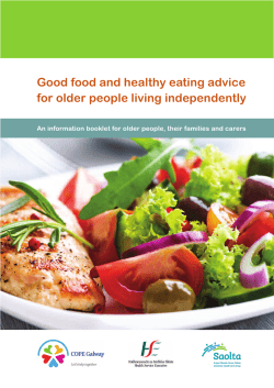 Good food and healthy eating advice for older people living