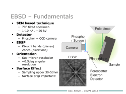 EBSD &ndash; Fundamentals