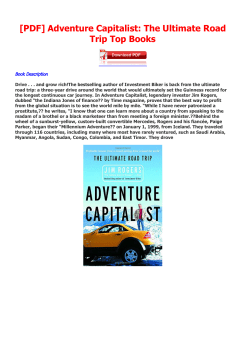 Adventure Capitalist: The Ultimate Road Trip