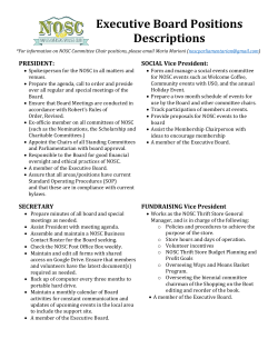 Executive Board Positions Descriptions