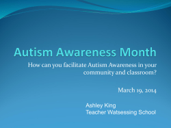 Autism Awareness Month - Bloomfield School District